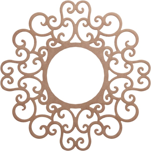 Ekena Millwork Reims Wood Fretwork Pierced Ceiling Medallion, Wood (Paint Grade), 40"OD x 15 1/4"ID x 3/8"T CMWP40X40X0375REMF - main